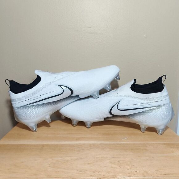 Nike Vapor Edge Elite 360 Flyknit Detachable Football Cleats White Black 13.5 - Picture 4 of 7